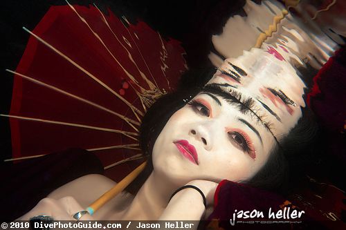 Jason Heller underwater geisha conceptual photography